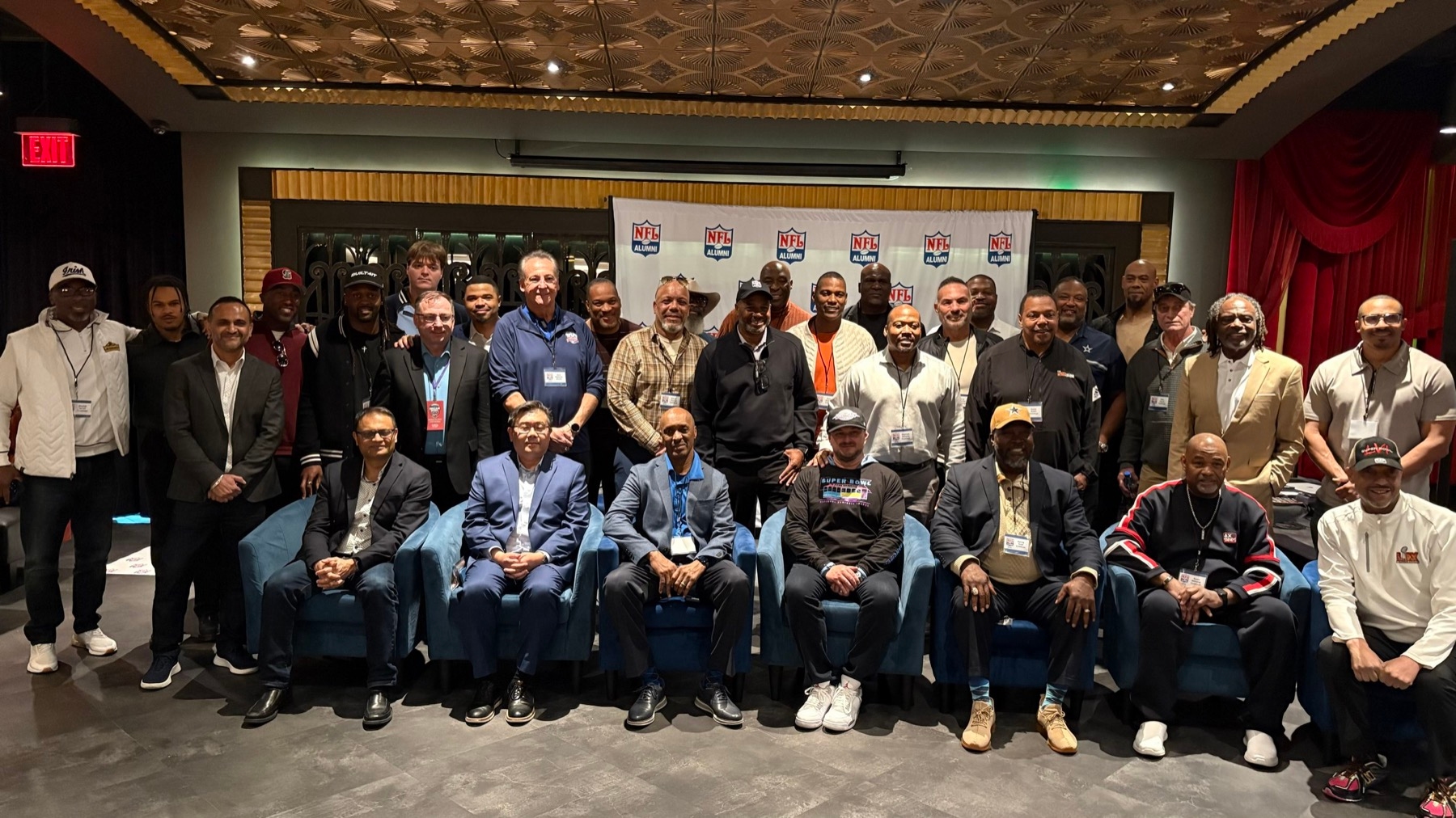 NFL Alumni members and Datavault AI staff together at the NIL Exchange onboarding demo