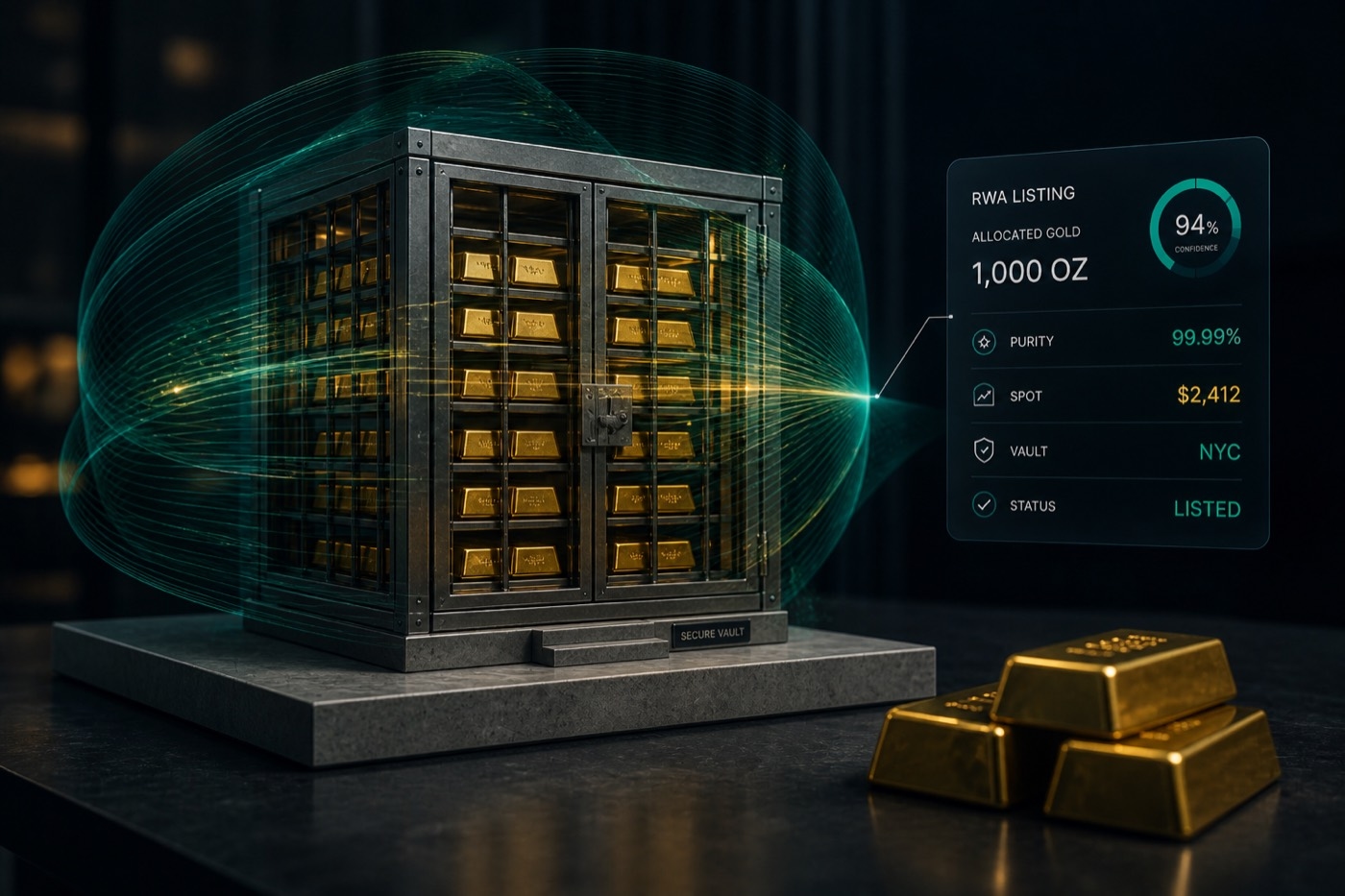 Allocated gold bars in the New York vault
